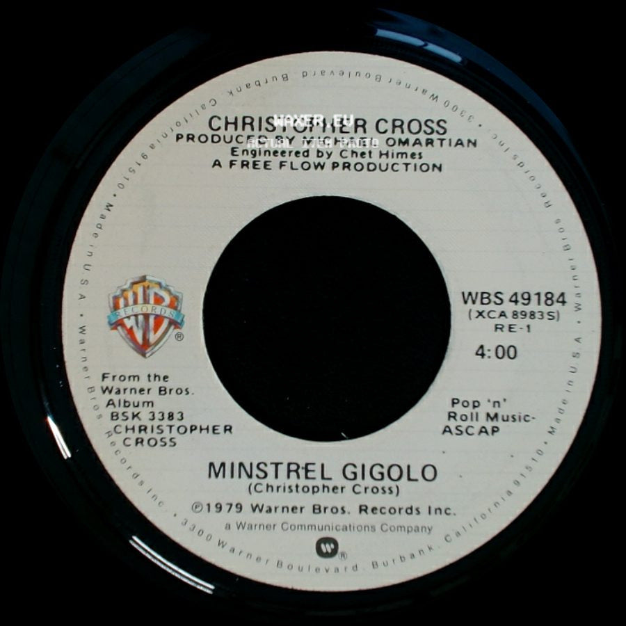 Christopher Cross - Ride Like The Wind / Minstrel Gigolo side B