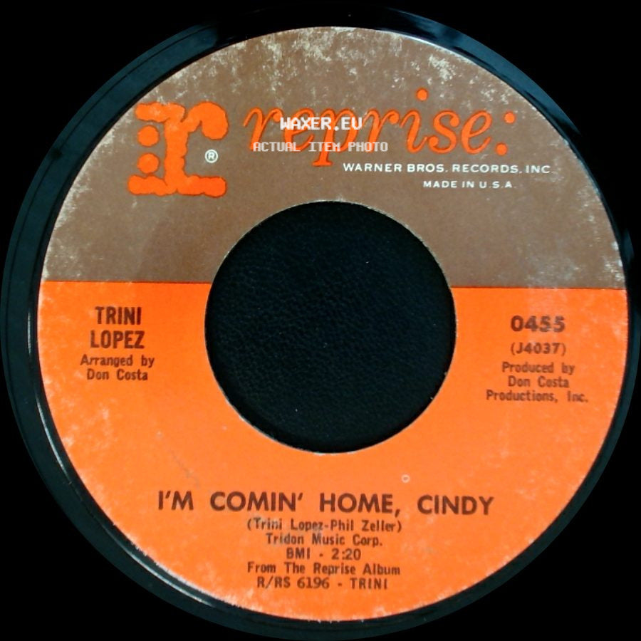 Trini Lopez - The 32Nd Of May / I'm Comin' Home, Cindy side B