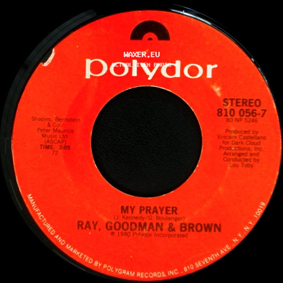 Ray, Goodman & Brown - Special Lady / My Prayer side B