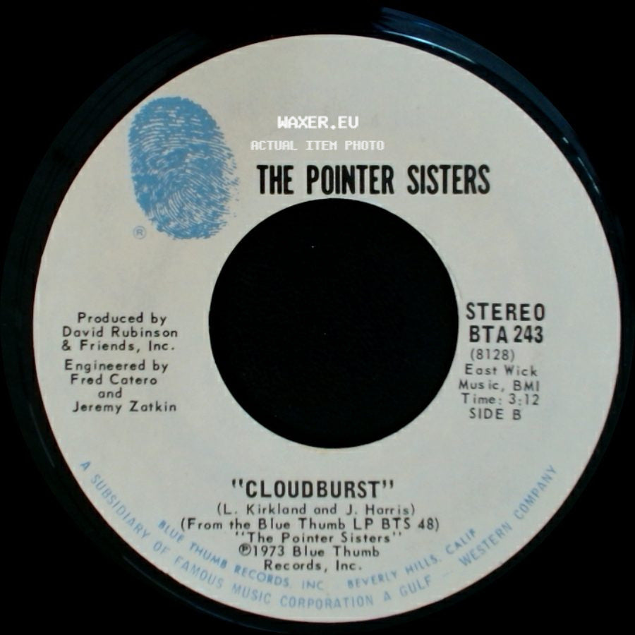 The Pointer Sisters - Wang Dang Doodle / Cloudburst side B