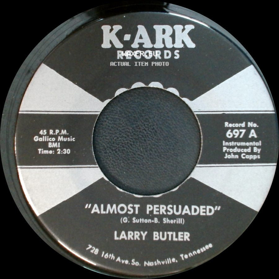 Larry Butler - Almost Persuaded / Green, Green Grass Of Home side A