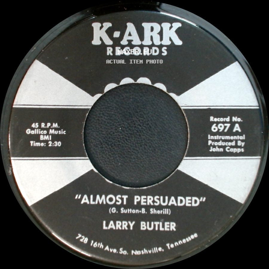 Larry Butler - Green, Green Grass Of Home / Almost Persuaded side B
