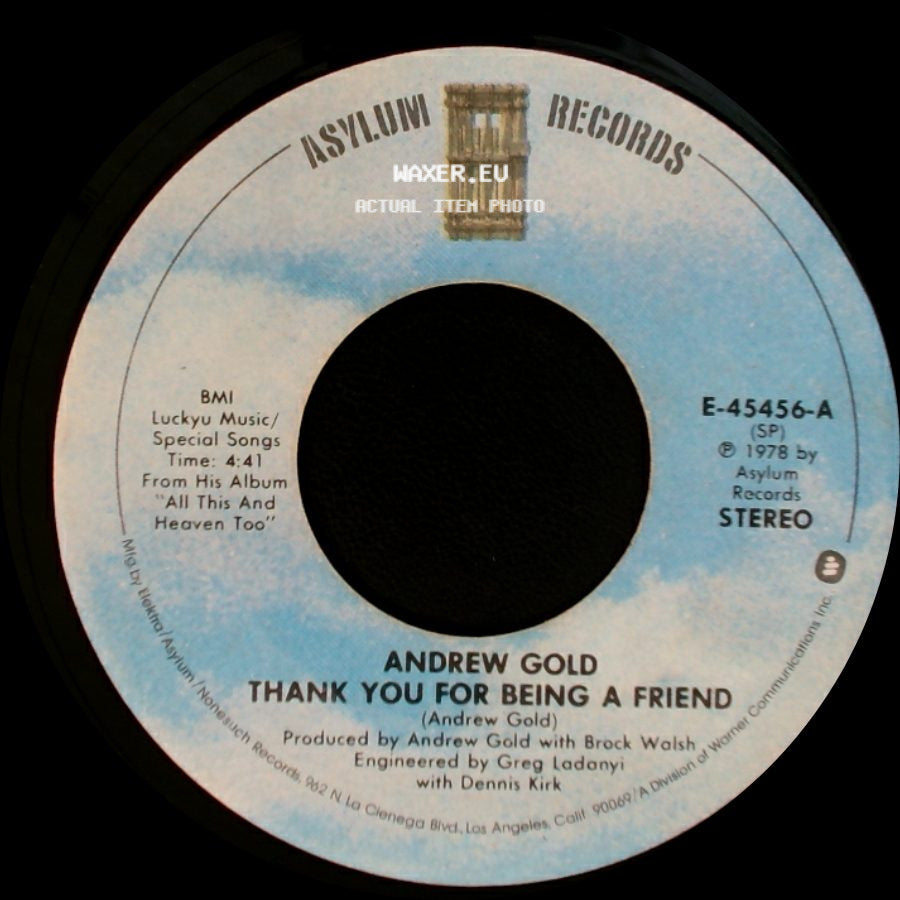 Andrew Gold - Still You Linger On / Thank You For Being A Friend side B