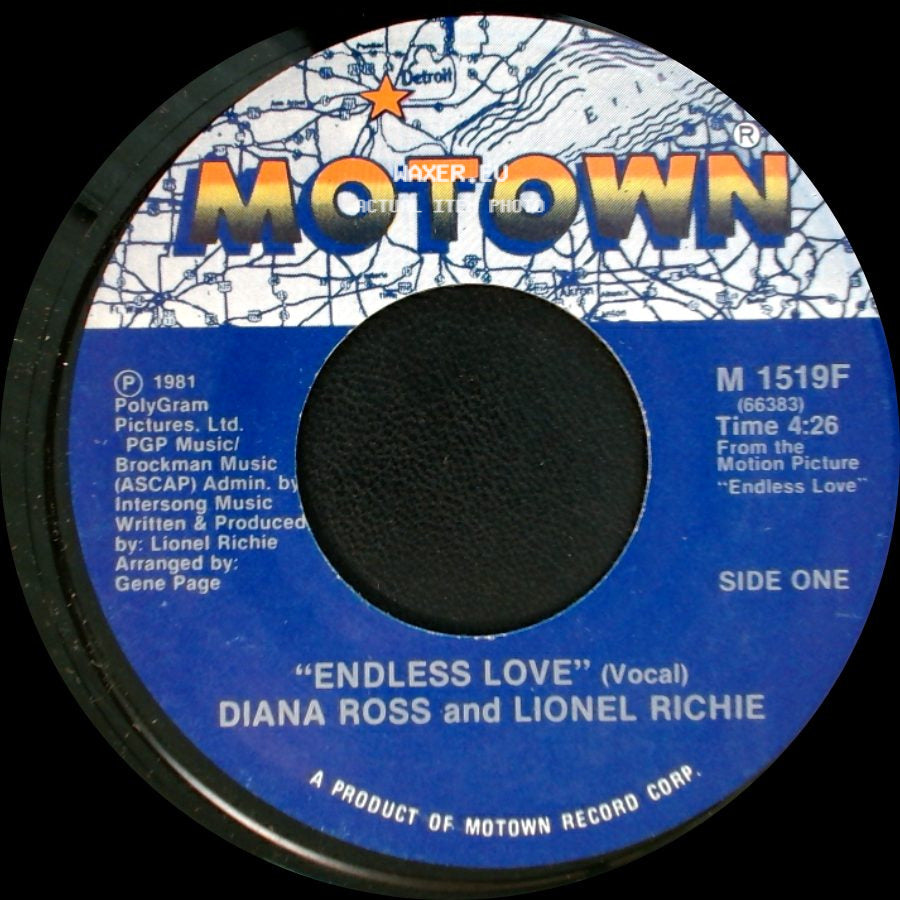 Diana Ross And Lionel Richie - Endless Love / Endless Love (Instrumental) side A