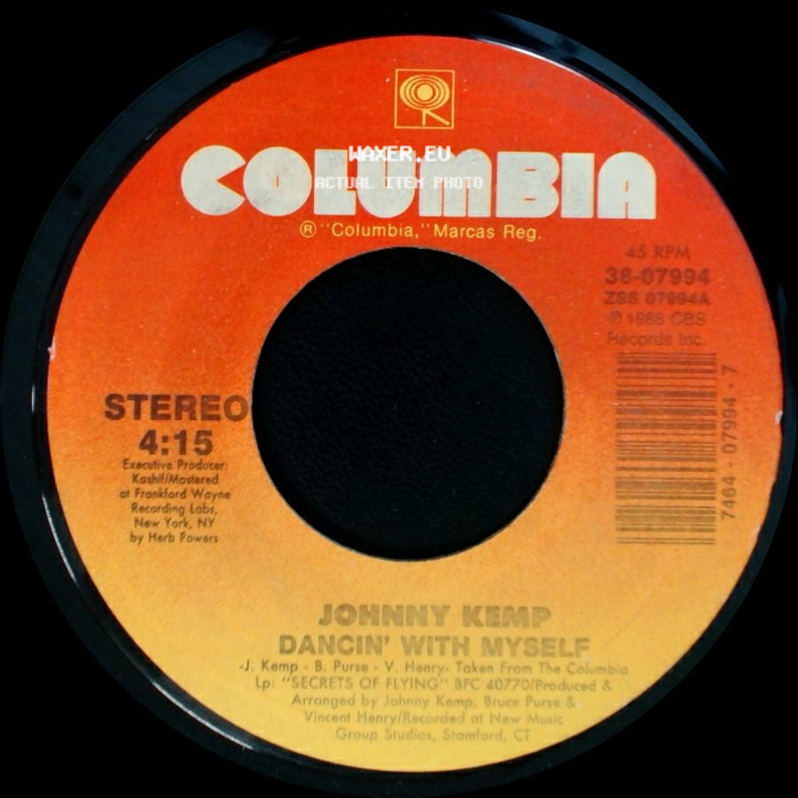 Johnny Kemp - Dancin' With Myself / Dancin' With Myself (Instrumental) side A