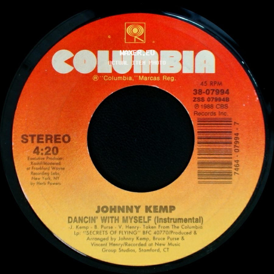 Johnny Kemp - Dancin' With Myself / Dancin' With Myself (Instrumental) side B