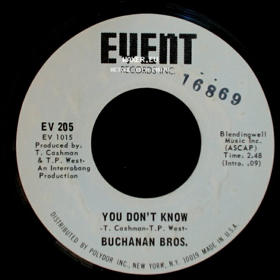 Buchanan Bros. - You Don't Know / Don't Stop Now side A