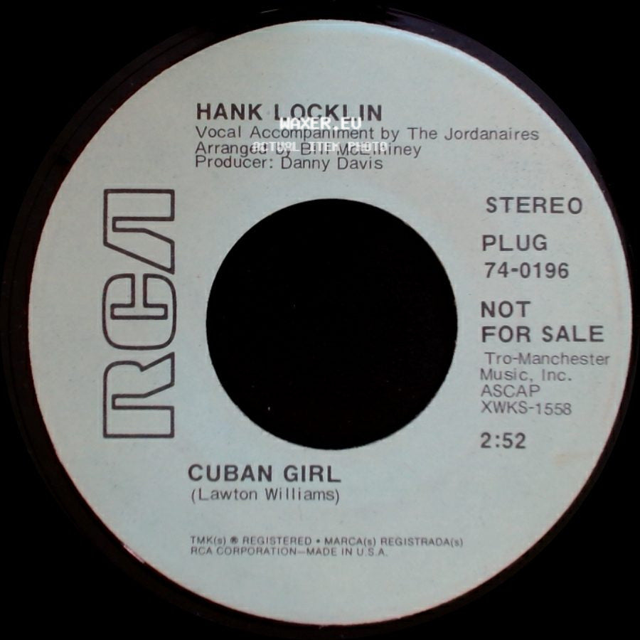 Hank Locklin - Cuban Girl / Jeannie side A