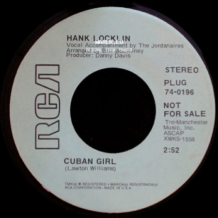 Hank Locklin - Cuban Girl / Jeannie side A
