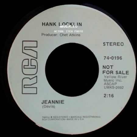 Hank Locklin - Cuban Girl / Jeannie side B