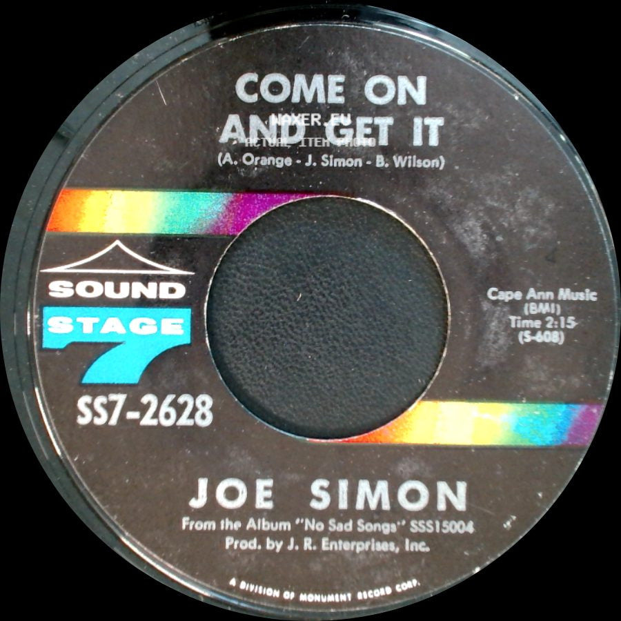 Joe Simon - The Chokin' Kind / Come On And Get It side B