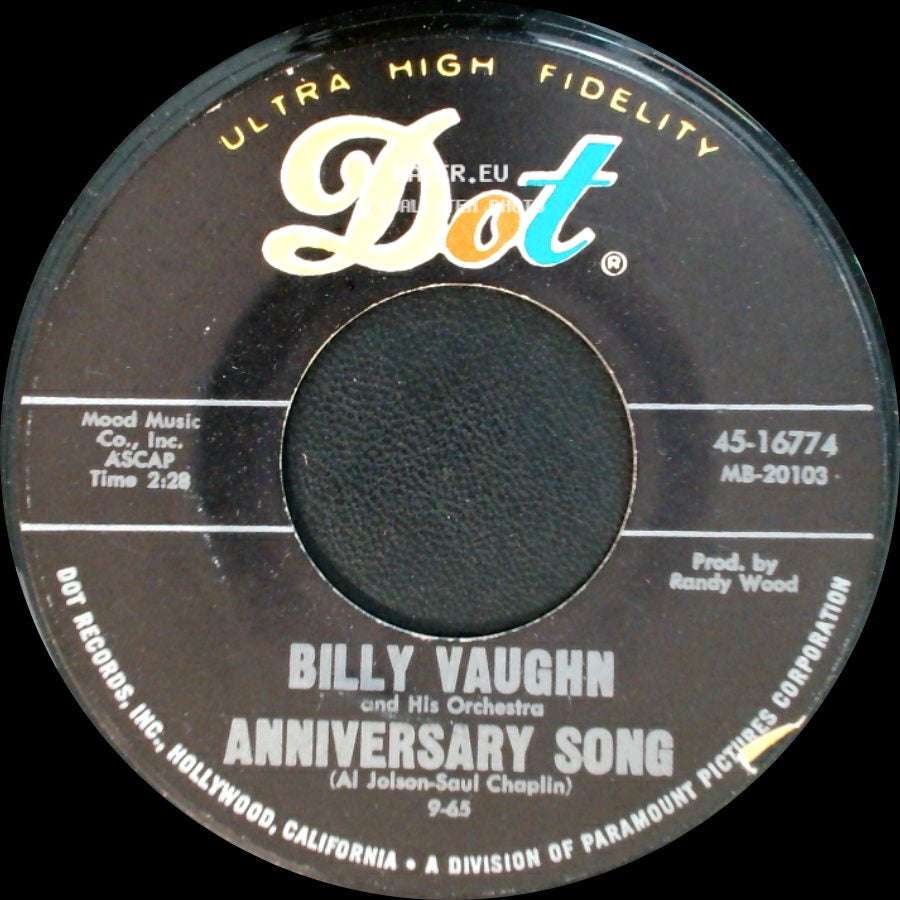 Billy Vaughn And His Orchestra - Anniversary Song / Please side A