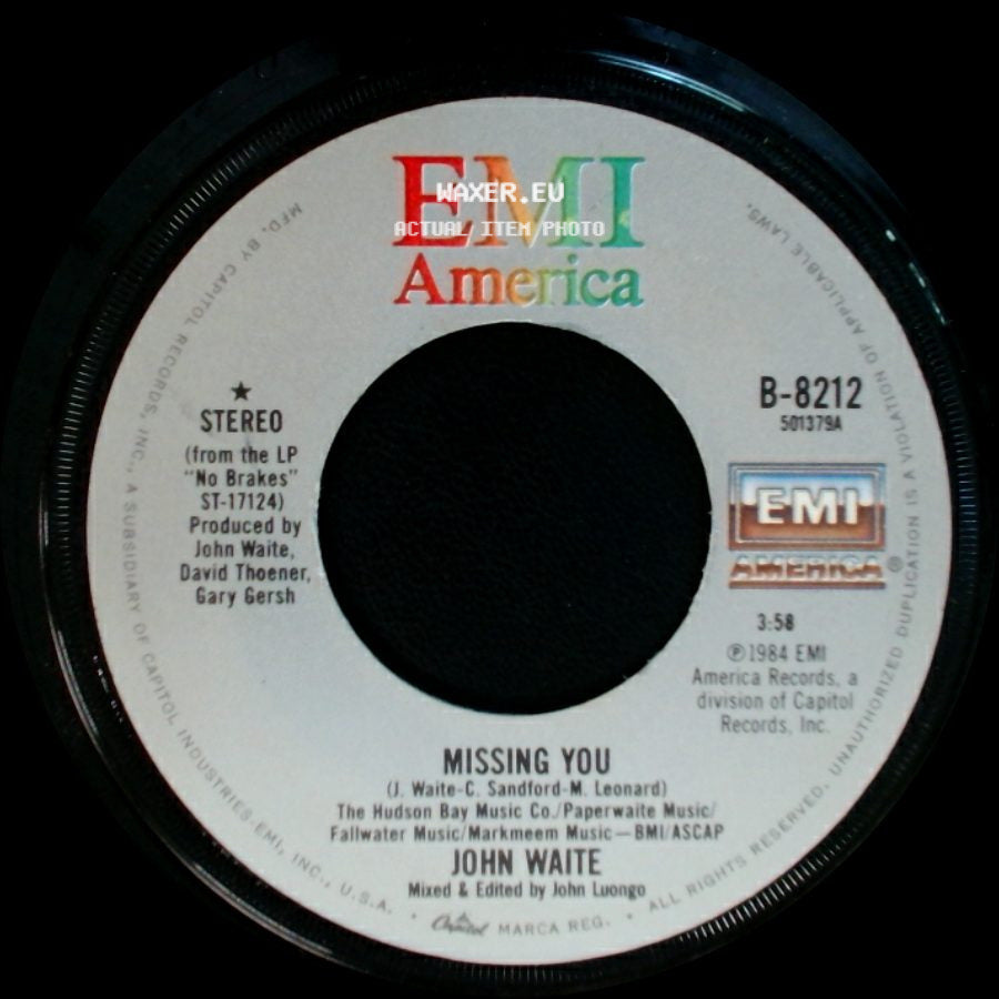 John Waite - For Your Love / Missing You side B