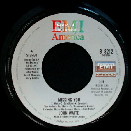 John Waite - For Your Love / Missing You side B