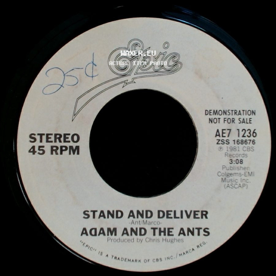 Adam And The Ants - Stand And Deliver / Beat My Guest side A