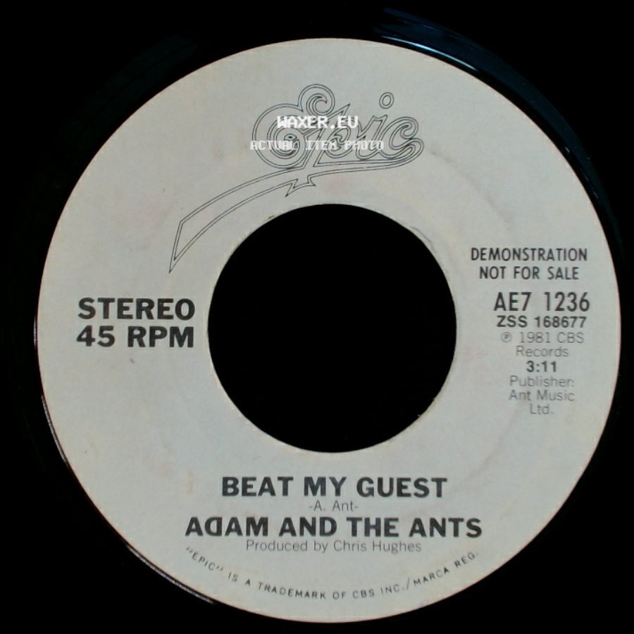 Adam And The Ants - Stand And Deliver / Beat My Guest side B