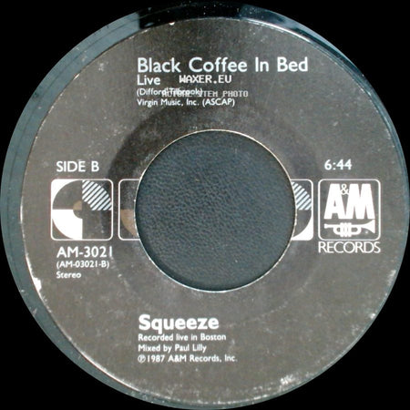Squeeze - Footprints / Black Coffee In Bed (Live) side B