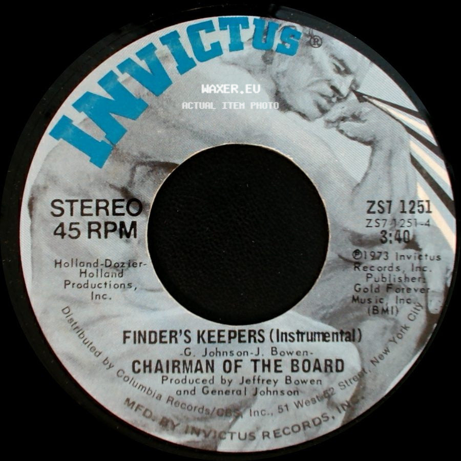 Chairman Of The Board - Finder's Keepers (Instrumental) / Finder's Keepers (Vocal) side A
