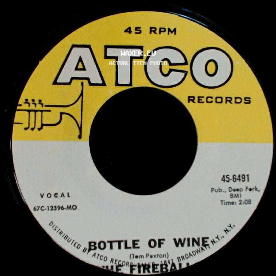 The Fireballs - Can't You See I'm Tryin' / Bottle Of Wine side B