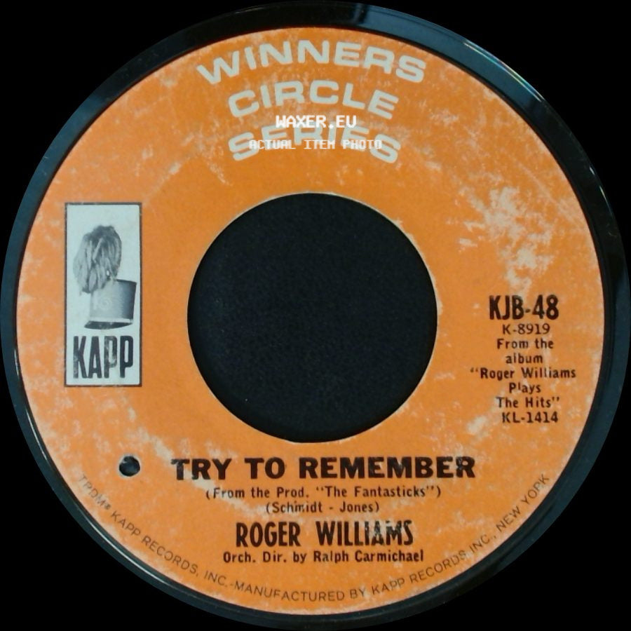 Roger Williams - Frenesi / Try To Remember side B