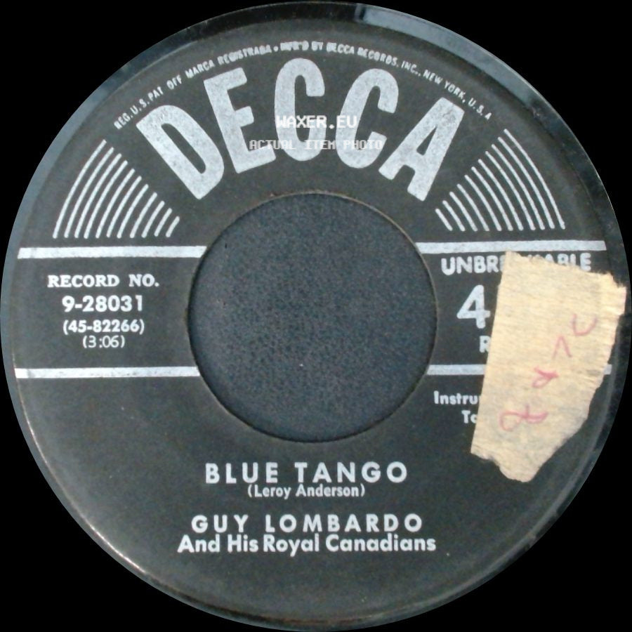 Guy Lombardo And His Royal Canadians - At Last, At Last / Blue Tango side B