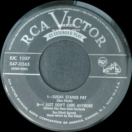 Don Elliott Quintet - Susan Stands Pat / I Just Don't Care Anymore / Imagination / There Will Never Be Another You side A