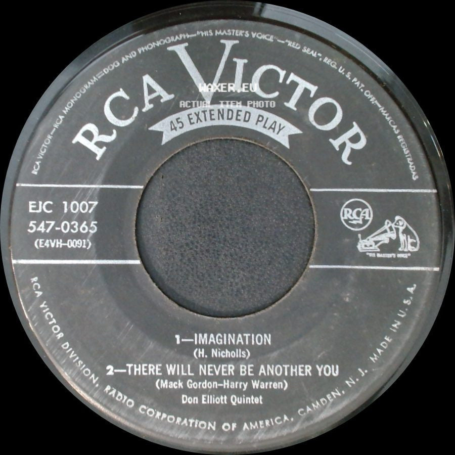 Don Elliott Quintet - Susan Stands Pat / I Just Don't Care Anymore / Imagination / There Will Never Be Another You side B