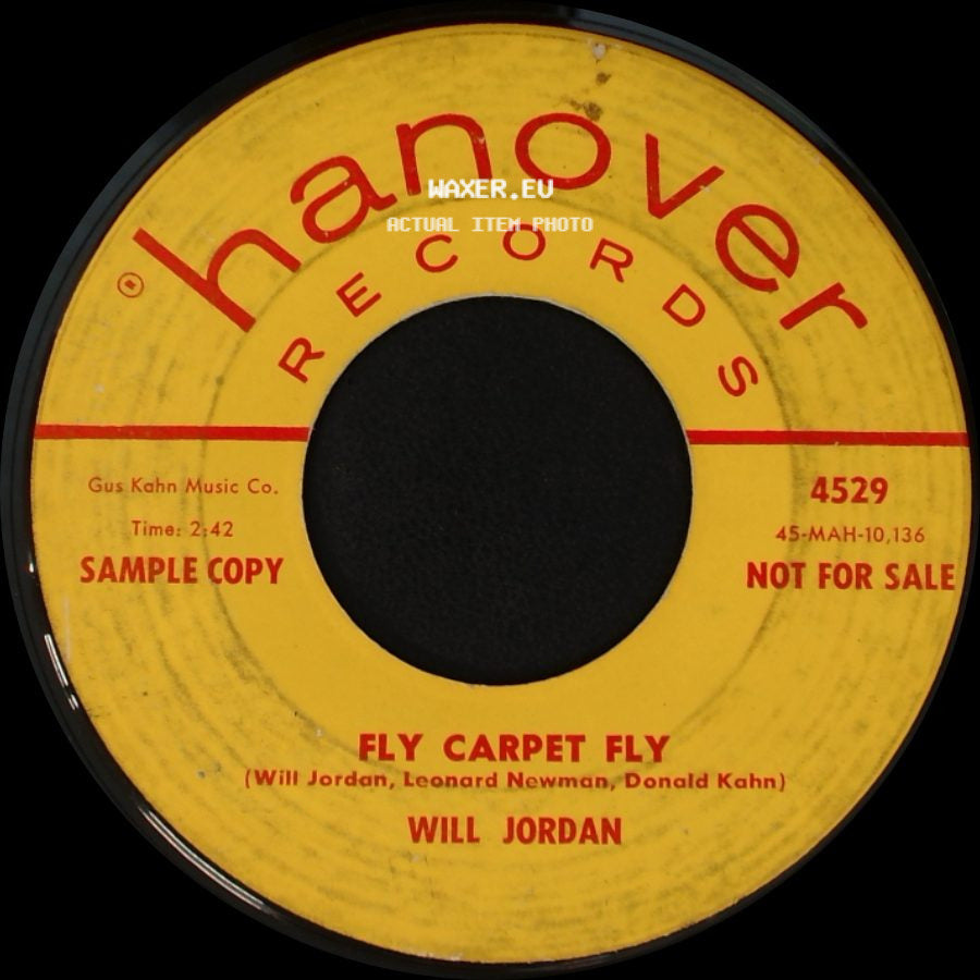 Will Jordan - Bye Bye Love / Fly Carpet Fly side B