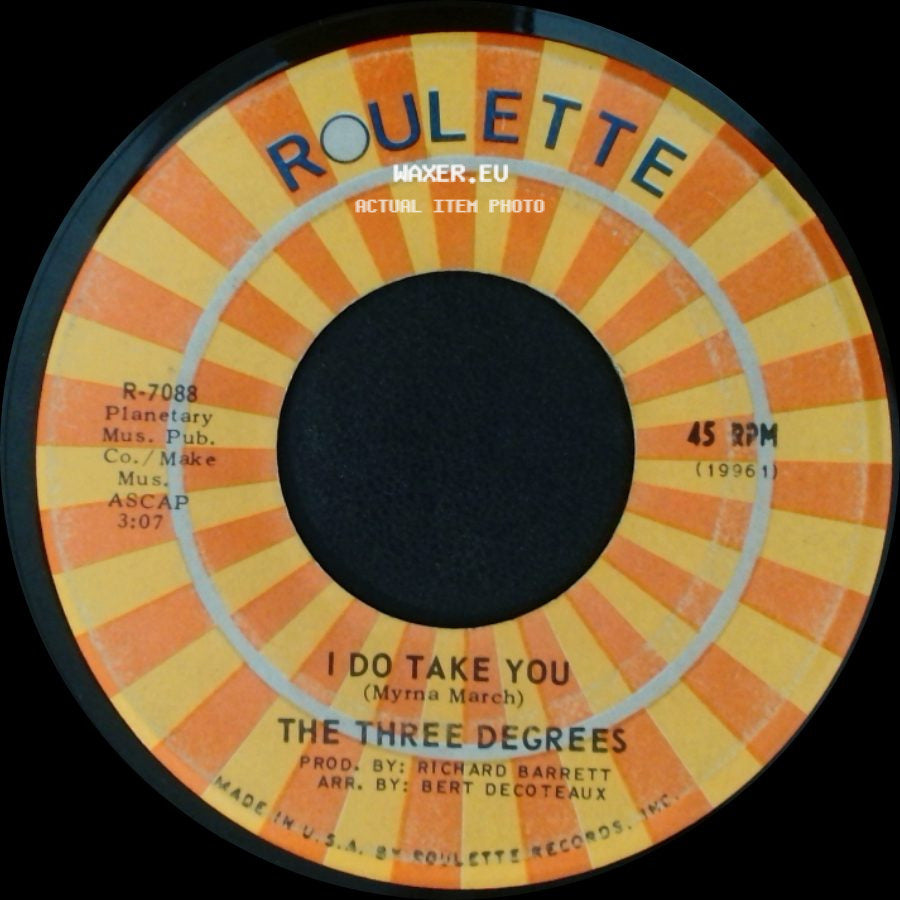 The Three Degrees - I Do Take You / You're The Fool side A