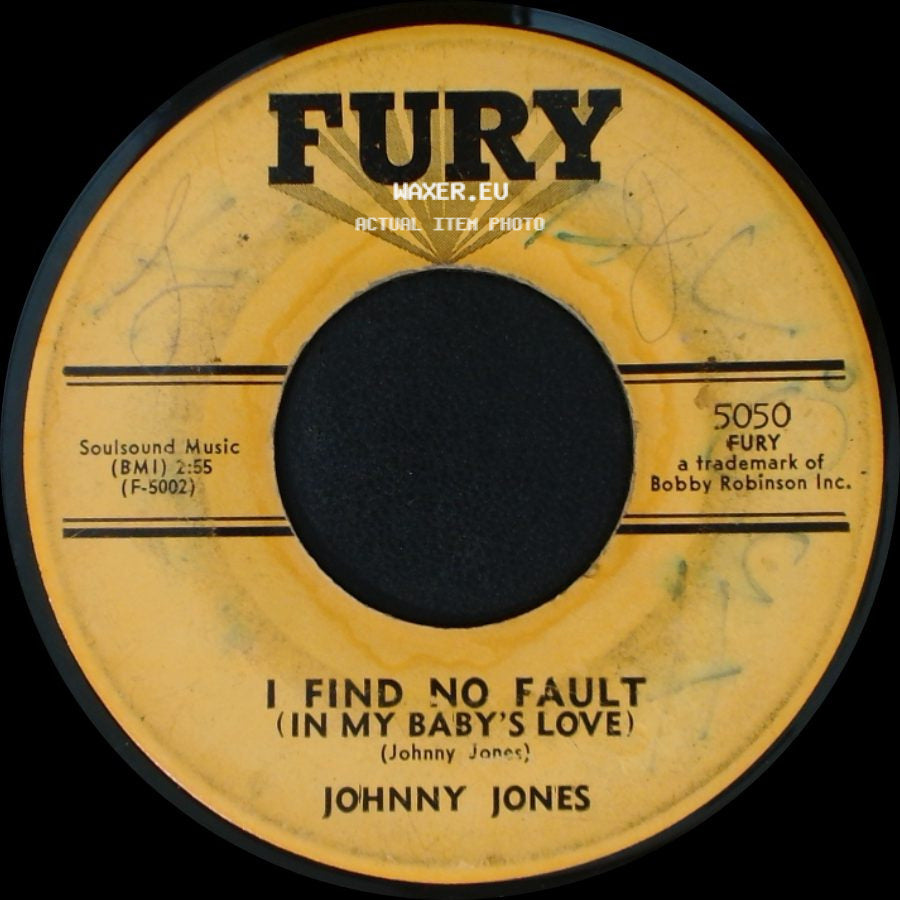 Johnny Jones - Tennessee Waltz / I Find No Fault (In My Baby's Love) side B
