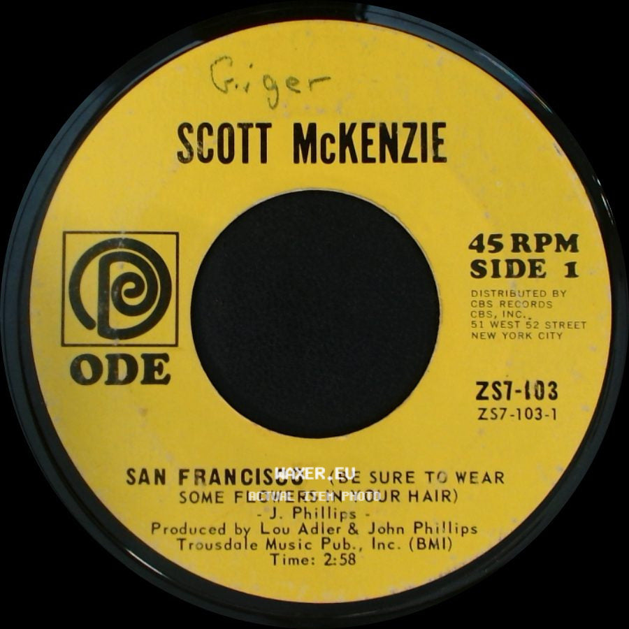 Scott Mckenzie - San Francisco (Be Sure To Wear Some Flowers In Your Hair) / What's The Difference side A