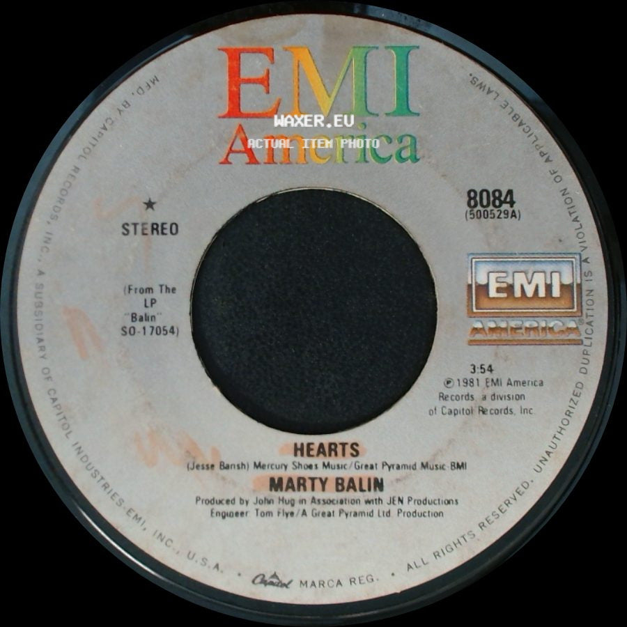 Marty Balin - Hearts / Freeway side A