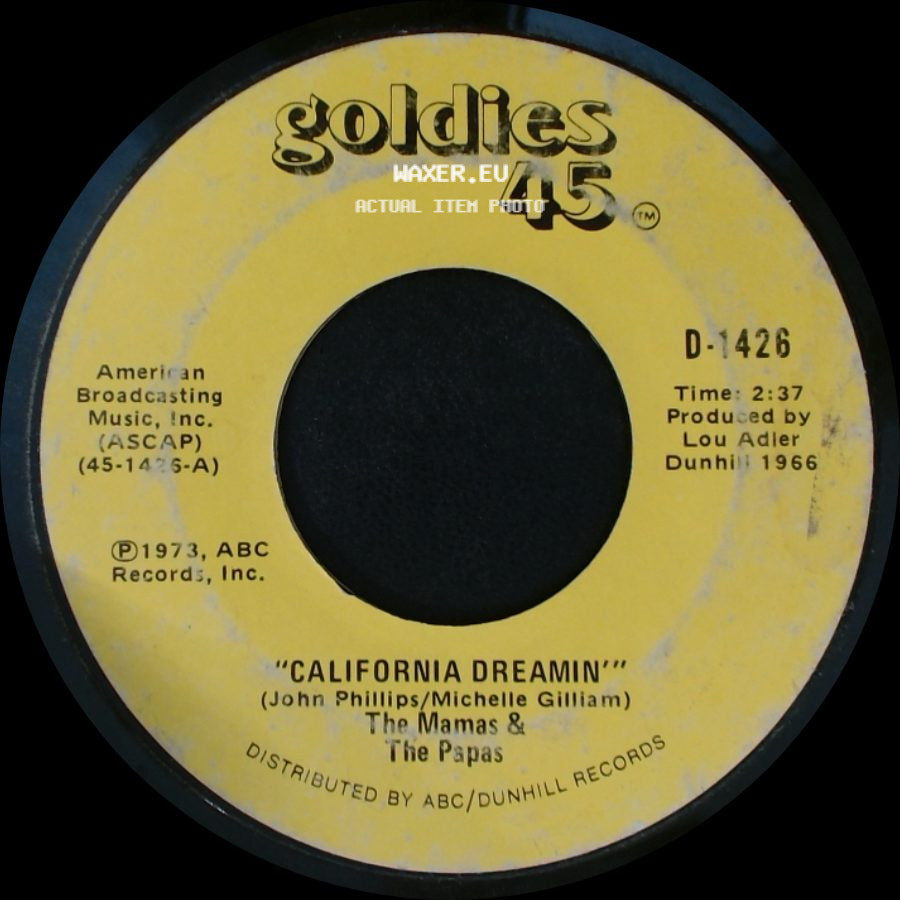 The Mamas & The Papas - Twelve Thirty (Young Girls Are Coming To The Canyon) / California Dreamin' side B