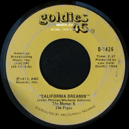 The Mamas & The Papas - Twelve Thirty (Young Girls Are Coming To The Canyon) / California Dreamin' side B