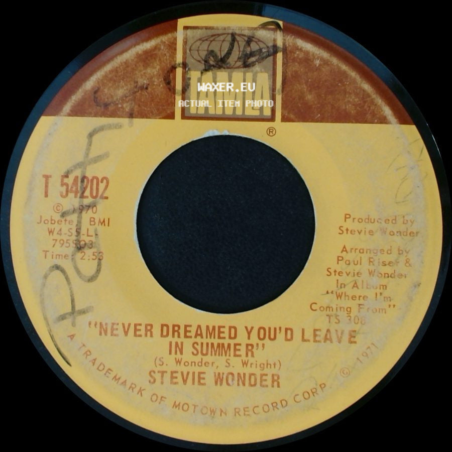 Stevie Wonder - Never Dreamed You'd Leave In Summer / We Can Work It Out side A