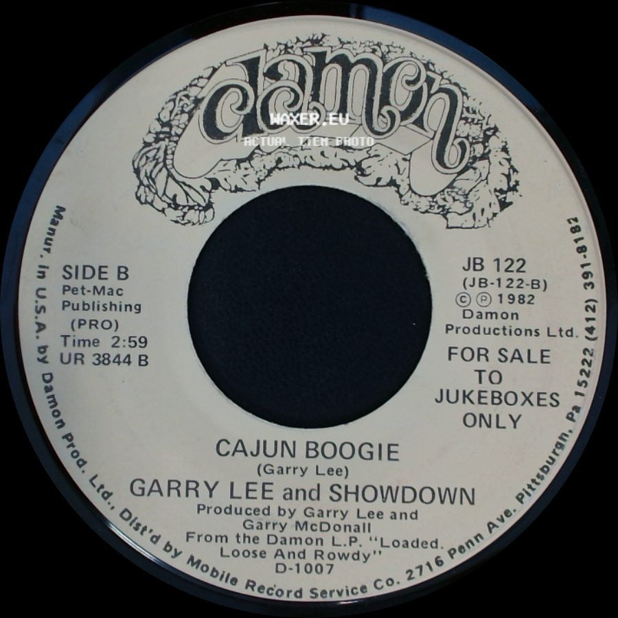 Garry Lee And Showdown - The Rodeo Song / Cajun Boogie side B