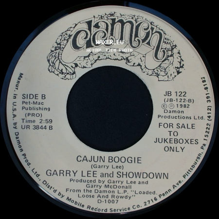 Garry Lee And Showdown - The Rodeo Song / Cajun Boogie side B