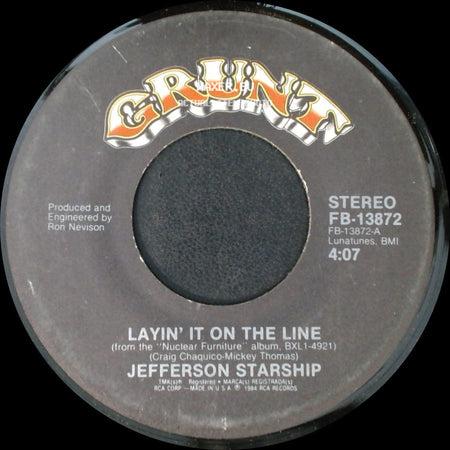 Jefferson Starship - Showdown / Layin' It On The Line side B
