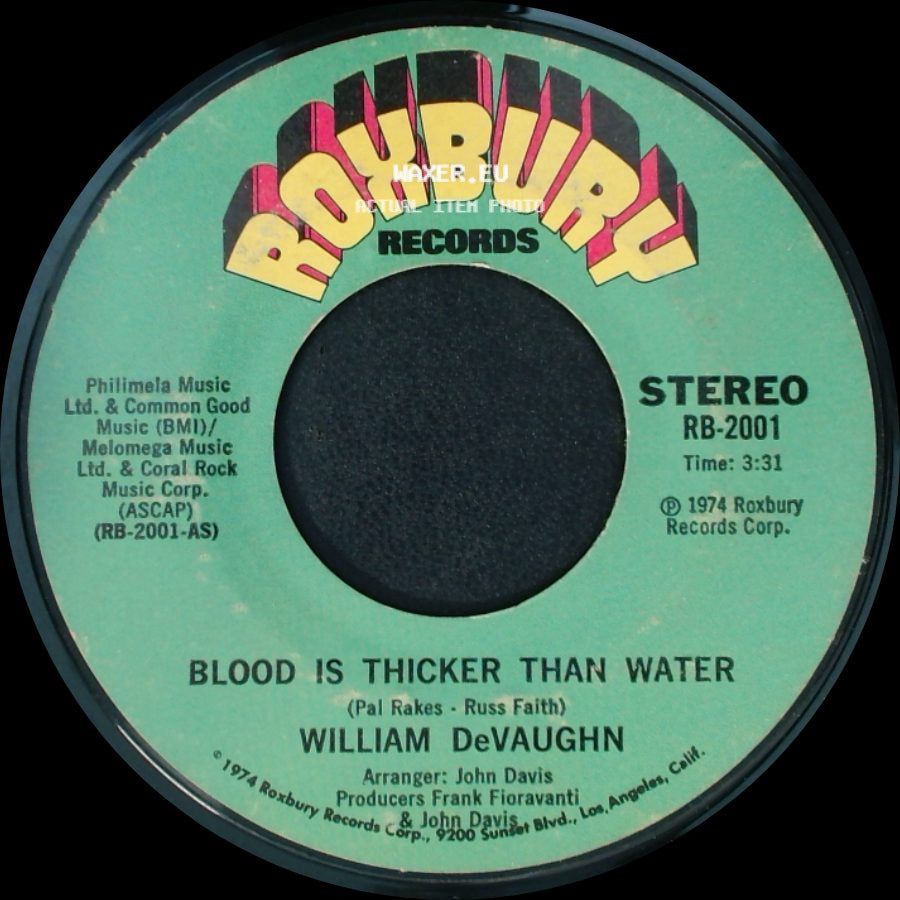 William Devaughn - Blood Is Thicker Than Water Part 2 / Blood Is Thicker Than Water side B