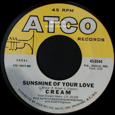 Cream - Sunshine Of Your Love / Swlabr side A