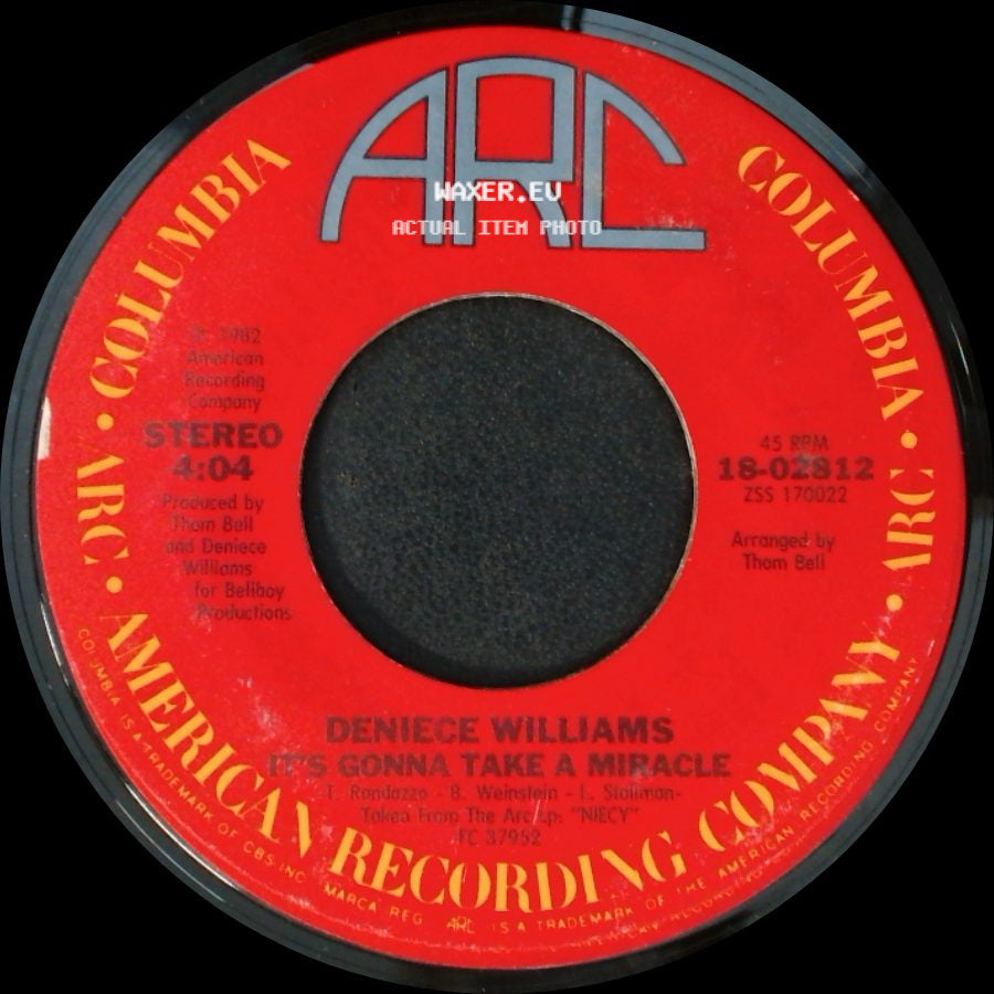 Deniece Williams - A Part Of Love / It's Gonna Take A Miracle side B
