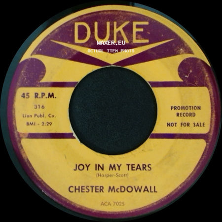Chester Mcdowall - Tell Me Now / Joy In My Tears side B
