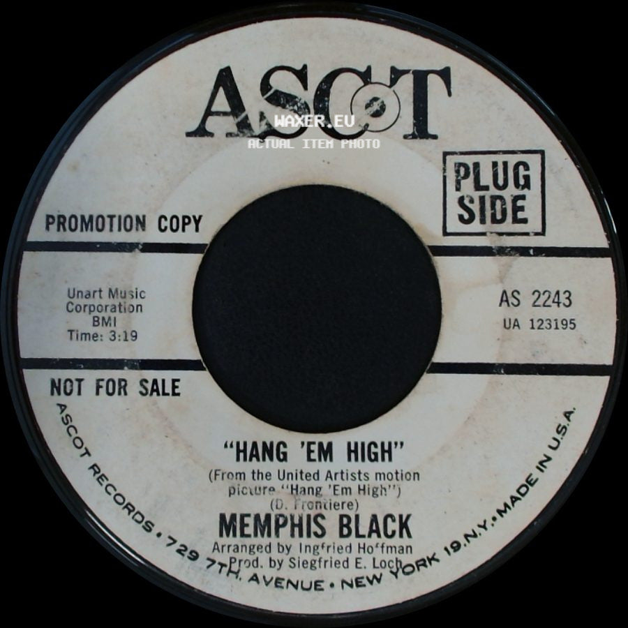 Memphis Black - Why Don't You Play The Organ Man / Hang 'em High side B