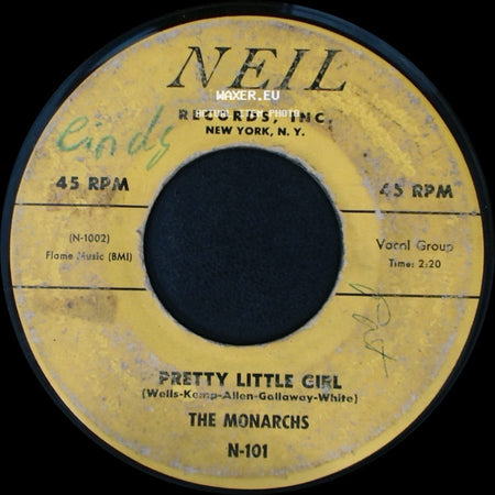 The Monarchs - In My Younger Days / Pretty Little Girl side B