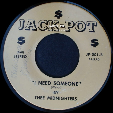 Thee Midnighters - I Need Someone / I Need Someone side B