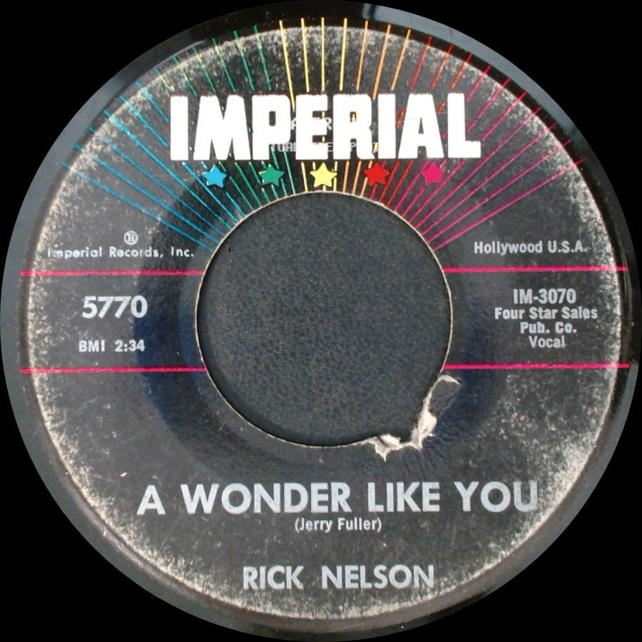 Rick Nelson - Everlovin' / A Wonder Like You side B