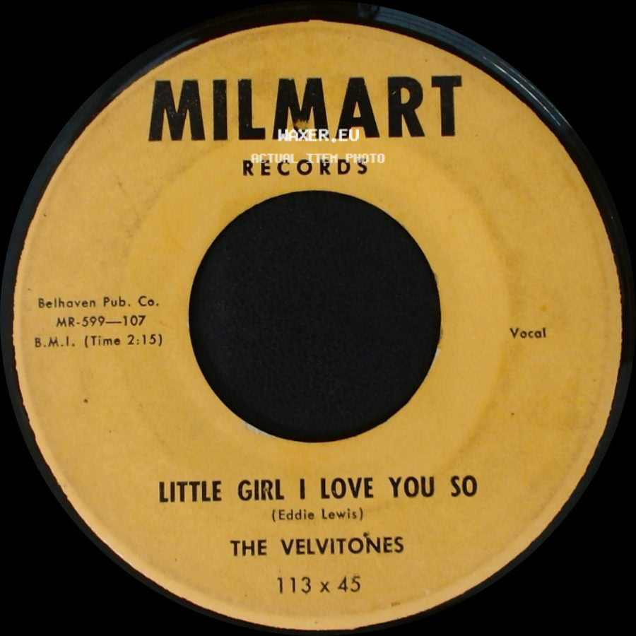 The Velvitones - A Prayer At Gettysburg / Little Girl I Love You So side B