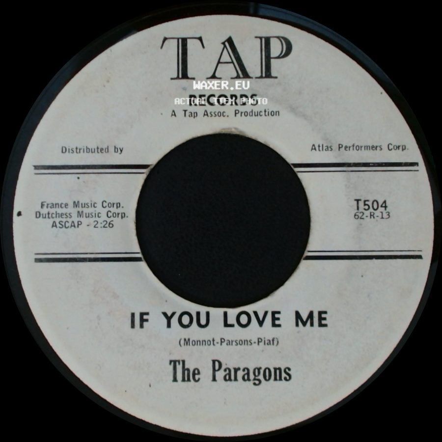 The Paragons - These Are The Things I Love / If You Love Me side B
