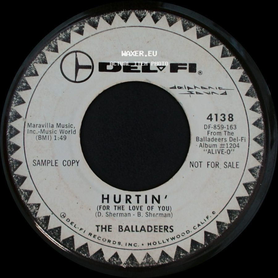 The Balladeers - Hurtin' (For The Love Of You) / Roll Call Company "J" side A