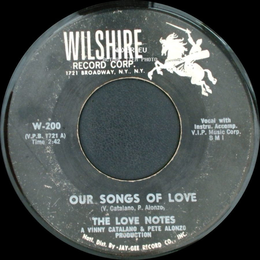 The Love Notes - Our Songs Of Love / Nancy (My Love) side A